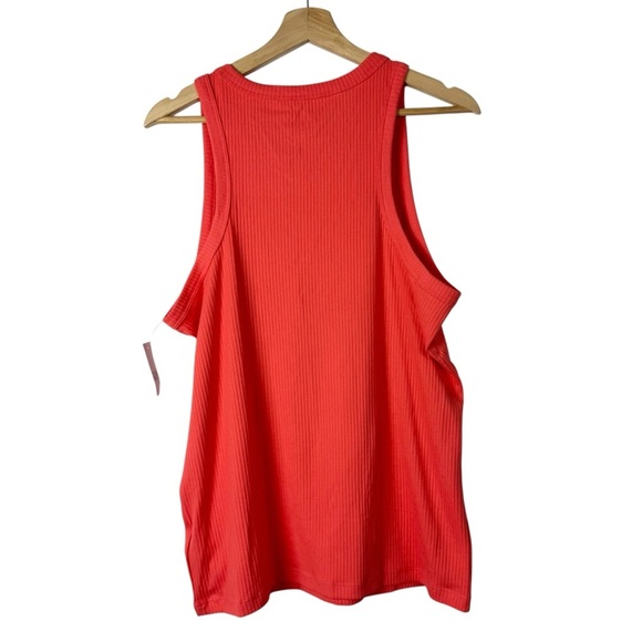 Old Navy Tall Coral Orange High Neck Ribbed Tank Top XL - Picture 2 of 4